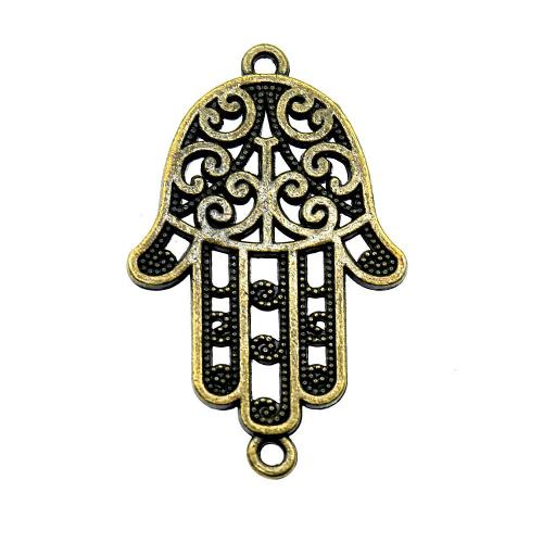 Zinc Alloy Connector Hand plated vintage & fashion jewelry & DIY & 1/1 loop & hollow Sold By PC