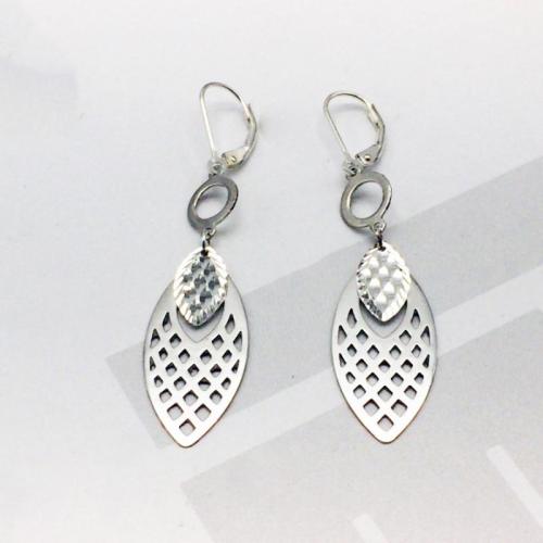 925 Sterling Silver Drop &  Dangle Earrings, Leaf, fashion jewelry & for woman, nickel, lead & cadmium free, Sold By Pair