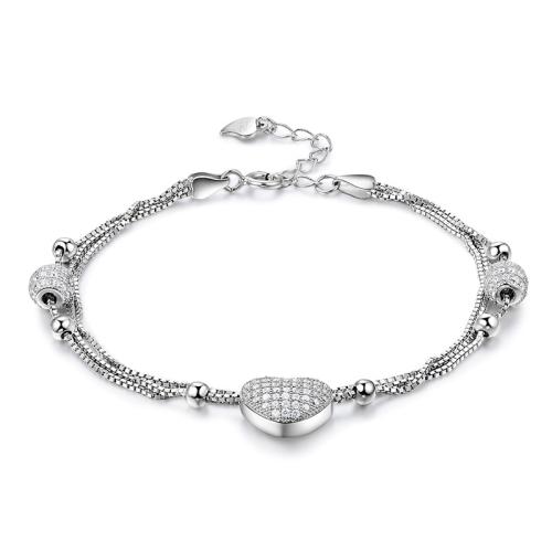 925 Sterling Silver Bangle Bracelet, with 3.5cm extender chain, fashion jewelry & different styles for choice & for woman & with rhinestone, nickel, lead & cadmium free, Length:Approx 16.5 cm, Sold By PC