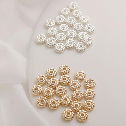 Perles bijoux en laiton, Rond, Placage, DIY, plus de couleurs à choisir, protéger l'environnement, sans nickel, plomb et cadmium, 6mm, 50PC/sac, Vendu par sac