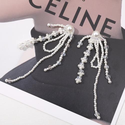 Hair Accessories DIY Findings Crystal with Plastic Pearl Flower Sold By PC