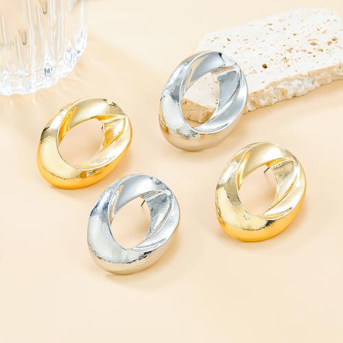 Tibetan Style Stud Earring, plated, fashion jewelry & for woman & hollow, more colors for choice, 48x36mm, Sold By Pair