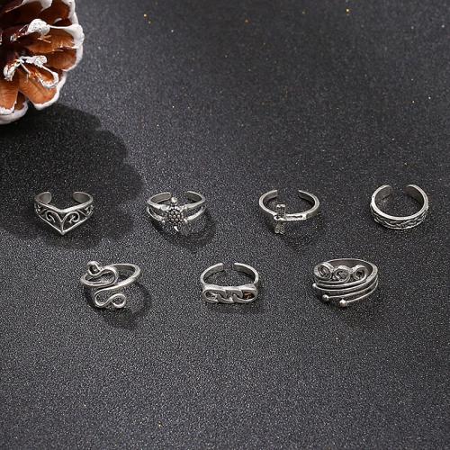 Tibetan Style Toe Ring, plated, fashion jewelry & different styles for choice & for woman, original color, Sold By Set