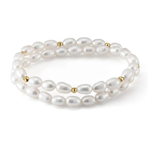 925 Sterling Silver Bangle Bracelet with Freshwater Pearl Unisex white Length Approx 17-18 cm Sold By PC