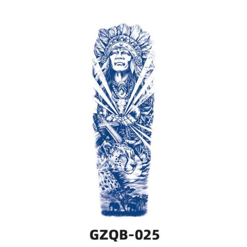 Tattoo sticker, Papier, water transfer schilderij, verschillende ontwerpen voor de keuze, blauw, 155x465mm, 10pC's/Lot, Verkocht door Lot