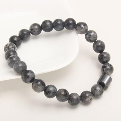 Gemstone Bracelets Titanium Steel with Natural Stone plated & Unisex Length 19 cm Sold By PC