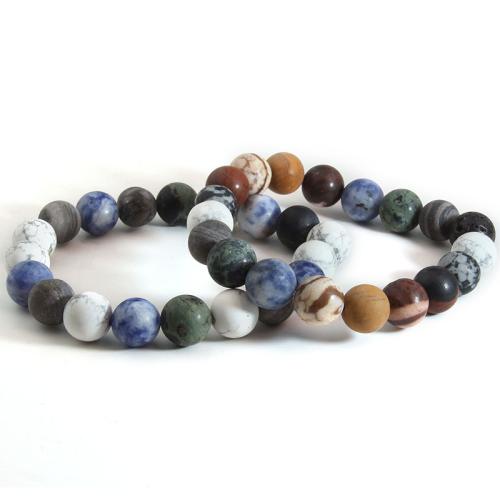 Gemstone Bracelets, Natural Stone, different materials for choice & Unisex, more colors for choice, Length:19 cm, Sold By PC
