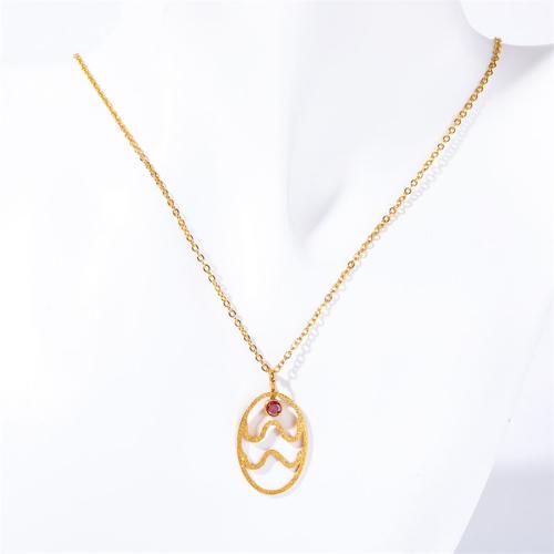 Titanstahl Halskette, mit Verlängerungskettchen von 5cm, verschiedene Muster für Wahl & Micro pave Zirkonia & für Frau, keine, Länge:45 cm, verkauft von PC