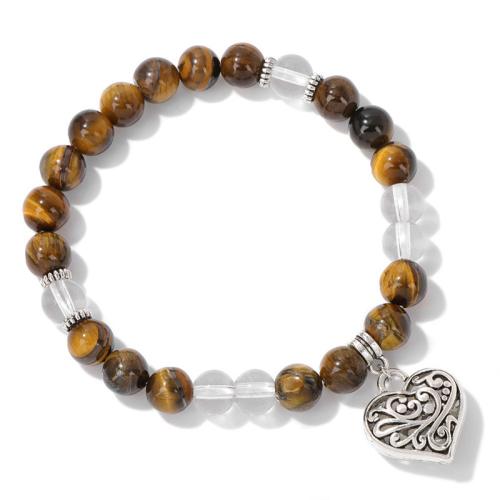 Gemstone Bracelets Zinc Alloy with Natural Stone handmade for woman Length 19 cm Sold By PC