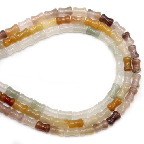 Gemstone Jewelry Beads, Natural Stone, Bamboo, polished, DIY & different materials for choice, more colors for choice, 6x10mm, Approx 33PCs/Strand, Sold By Strand