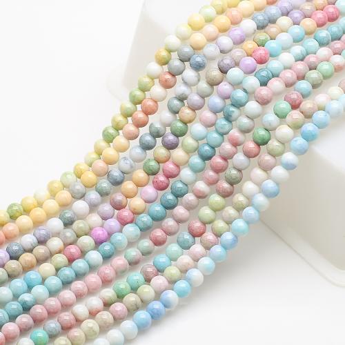 Fashion Glass Beads, Round, stoving varnish, DIY, more colors for choice, 8x8mm, Hole:Approx 1.2mm, Approx 100Strands/Strand, Sold Per Approx 80 cm Strand