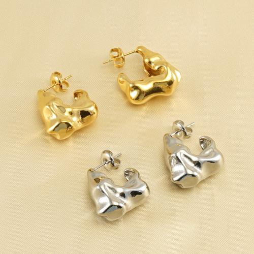 Stainless Steel Stud Earrings 316 Stainless Steel plated fashion jewelry Sold By Pair