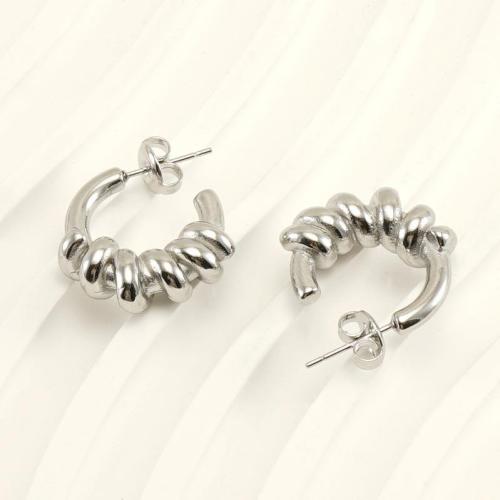 Stainless Steel Stud Earrings 316 Stainless Steel plated fashion jewelry Sold By Pair