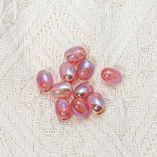 Perles en plastique ABS, avec résine, DIY, plus de couleurs à choisir, 8x11mm, 100PC/sac, Vendu par sac