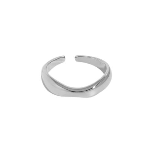 Brass Finger Ring, plated, Unisex, platinum color, Sold By PC