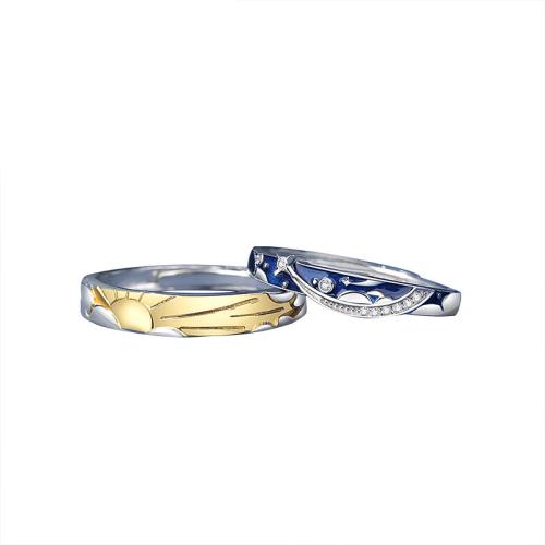 Cubi Circonia Micro Pave anello in ottone, placcato, unisex & stili diversi per la scelta & Micro spianare cubic zirconia & adesivo epoxi, color platino, Venduto da PC