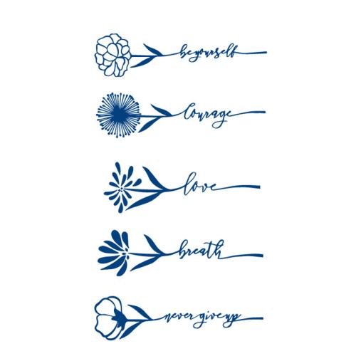 Tattoo sticker, Papier, water transfer schilderij, verschillende ontwerpen voor de keuze, blauw, 180x110mm, 10pC's/Lot, Verkocht door Lot