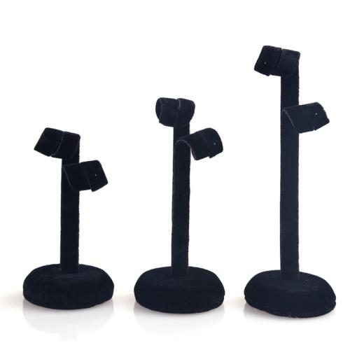 Baumwollsamt Ohrringständer, mit Eisen, drei Stücke, keine, earring display size 100x50mm,120x50mm, 150x50mm, verkauft von setzen