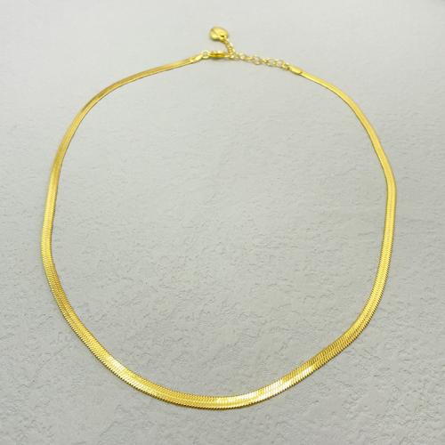 Messing Halskette, mit Verlängerungskettchen von 5cm, plattiert, Modeschmuck & für Frau, keine, frei von Nickel, Blei & Kadmium, Länge:ca. 40 cm, verkauft von PC