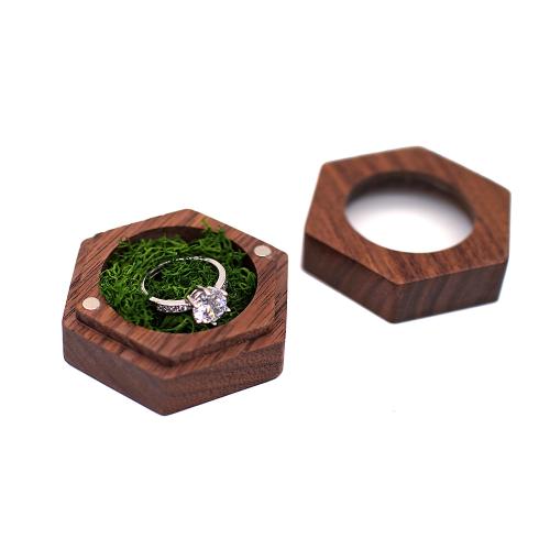 Wood Ring Box Walnut wood portable Sold By PC