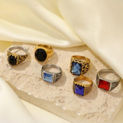 Другое кольцо для мужчин, титан, с Синтетический агат, ювелирные изделия моды & разные стили для выбора & Мужский, Много цветов для выбора, продается PC