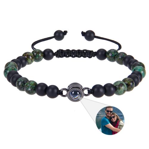 Gemstone Bracelets, Natural Stone, handmade, fashion jewelry & different materials for choice & Unisex, more colors for choice, Length:Approx 6.6-11.8 Inch, Sold By PC