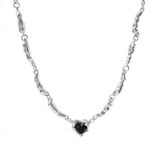 Collar de perlas de plástico, aleación de zinc, con 6cm extender cadena, Joyería & para mujer & con diamantes de imitación, más colores para la opción, longitud:aproximado 40 cm, Vendido por UD