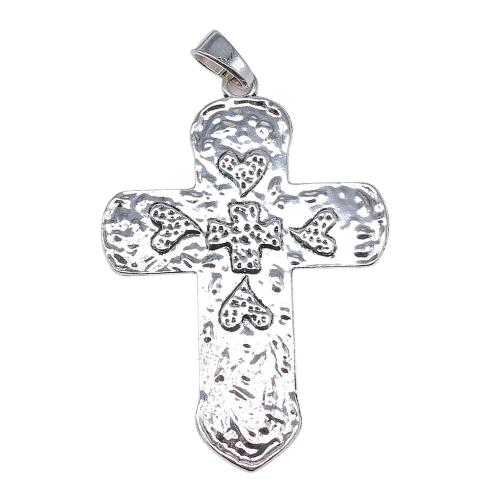 Tibetan Style Cross Pendants, antique silver color plated, vintage & fashion jewelry & DIY, 94x65mm, Sold By PC