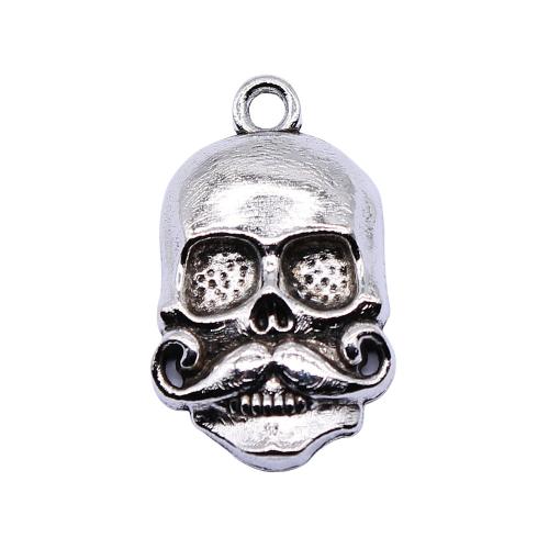 Zinc Alloy Skull Pendants antique silver color plated vintage & fashion jewelry & DIY Sold By PC