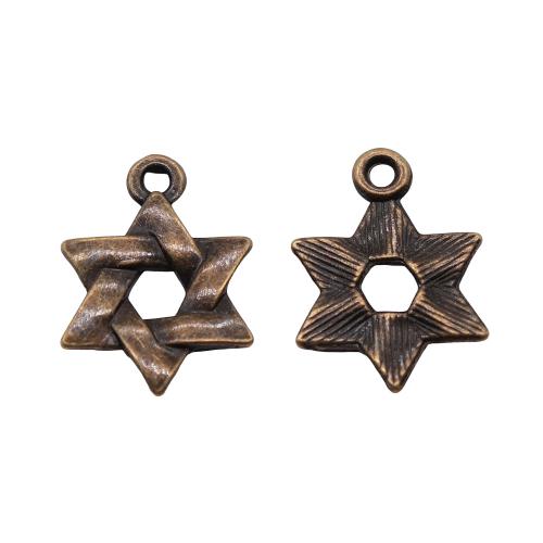 Tibetan Style Hollow Pendants, Hexagram, plated, vintage & fashion jewelry & DIY, more colors for choice, 17x14mm, Sold By PC