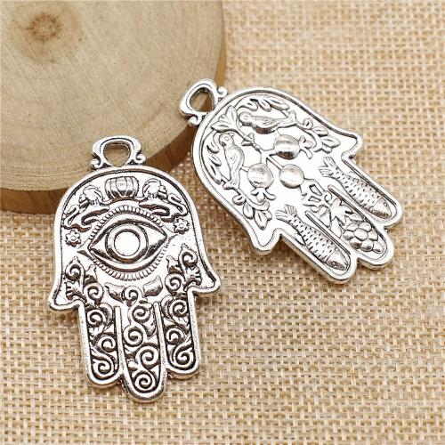 Tibetan Style Hand Pendants, antique silver color plated, vintage & fashion jewelry & DIY, 48x30mm, Sold By PC