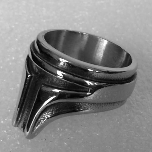 Andere Ring voor mannen, Titanium Staal, gepolijst, mode sieraden & verschillende grootte voor keus & voor de mens, nikkel, lood en cadmium vrij, Verkocht door PC