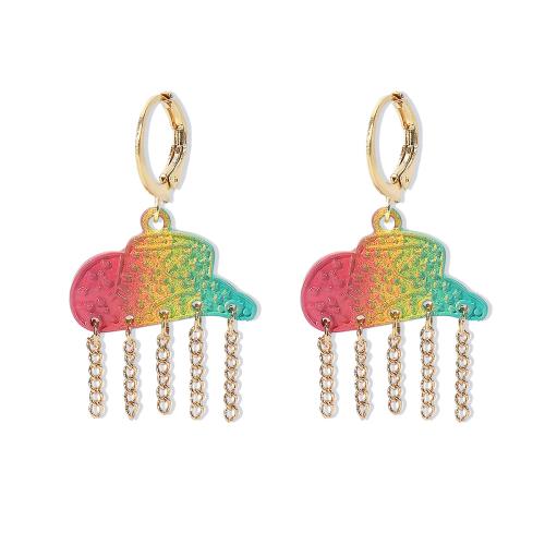 Zinc Alloy Drop Earrings Hat fashion jewelry & for woman multi-colored nickel lead & cadmium free Sold By Pair