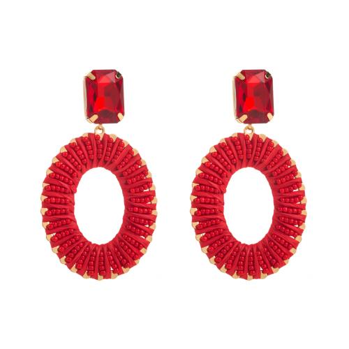 Earring Jewelry Seedbead with Iron handmade fashion jewelry & for woman Sold By Pair