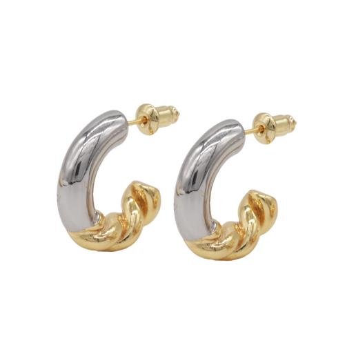 Brass Stud Earring, fashion jewelry & for woman, nickel, lead & cadmium free, 21.80x20.25mm, Sold By Pair