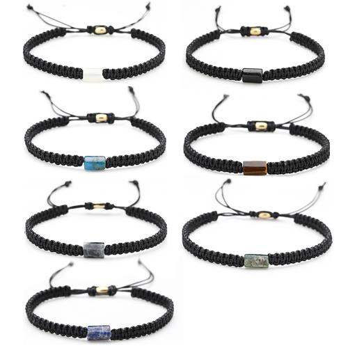 Fashion Create Wax Cord Bracelets Gemstone with Wax Cord handmade fashion jewelry & for woman Length Approx 16-26 cm Sold By PC