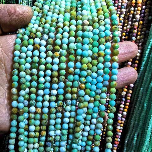 Turquoise Beads Natural Turquoise Round DIY green Sold By Strand