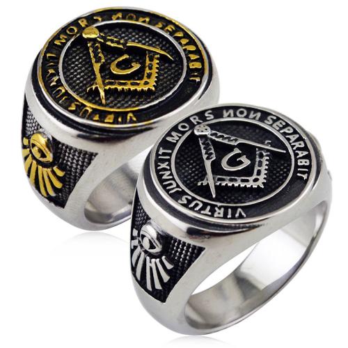 Titanium Steel Finger Ring plated punk style & Unisex & enamel Approx 1.8mm Sold By PC