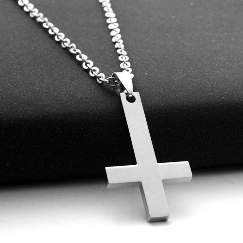 Titanium Steel Necklace, plated, for man, original color, Length:Approx 51-80 cm, Sold By PC
