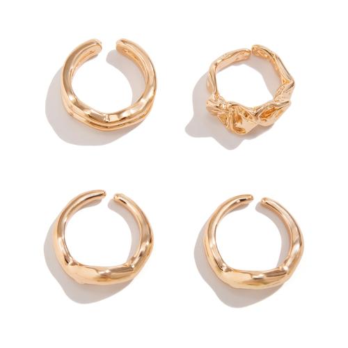Zinc Alloy Ring Set plated 4 pieces & fashion jewelry & for man Sold By Set