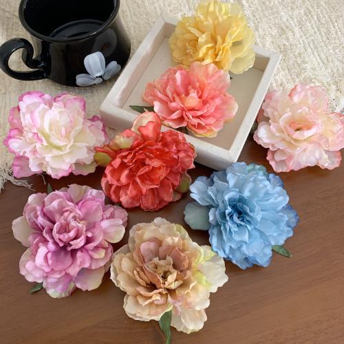 Alligator Hair Clip Cloth with Zinc Alloy Flower handmade for woman Sold By PC