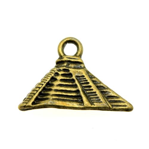 Cink Alloy Privjesci, Piramidalan, antička brončana boja pozlaćen, Berba & modni nakit & možete DIY, 21x15mm, Prodano By PC