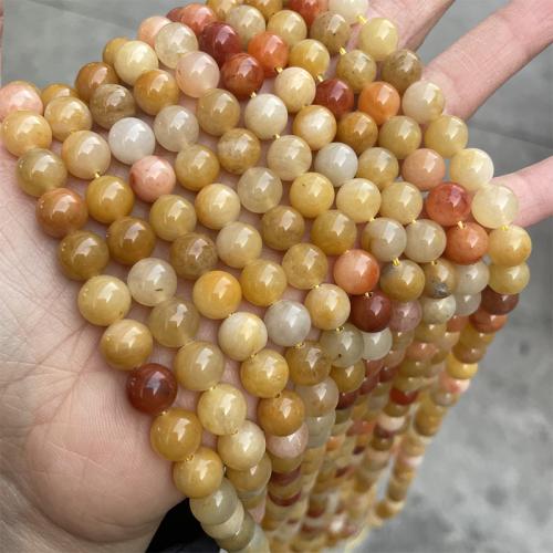 Jade Beads, Lettere Imperial Jade, Runde, mode smykker & du kan DIY & forskellig størrelse for valg, blandede farver, Solgt Per Ca. 38 cm Strand