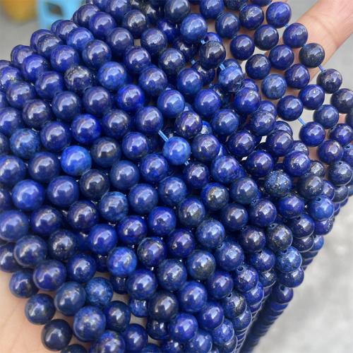 Gemstone Jewelry Beads, Lapis, Round, fashion jewelry & DIY & different size for choice, lapis lazuli, Sold Per Approx 38 cm Strand