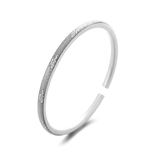 925 Sterling Silver Bangle Bracelet, fashion jewelry & different styles for choice & for woman, Inner Diameter:Approx 58mm, Sold By PC