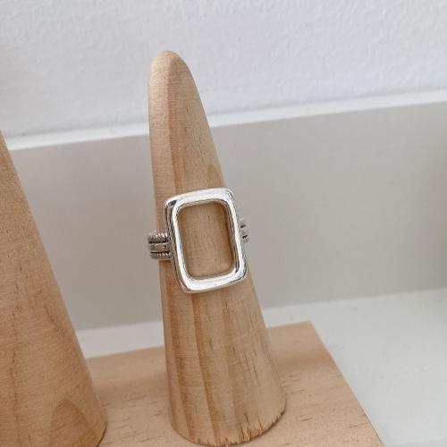 Ezüst ékszer Finger Ring, 925 ezüst, divat ékszerek & különböző stílusokat a választás & a nő, Méret:7, Által értékesített PC