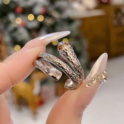 Brass Finger Ring Snake plated fashion jewelry & for woman US Ring Sold By PC