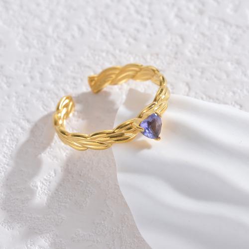 Ring Finger Titantium stali, Platerowane w kolorze złota, różne style do wyboru & dla kobiety, dostępnych więcej kolorów, bez zawartości niklu, ołowiu i kadmu, sprzedane przez PC