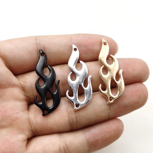 Tibetan Style Connector, Fire, plated, DIY & 1/1 loop, more colors for choice, nickel, lead & cadmium free, 16x39mm, 10PCs/Bag, Sold By Bag
