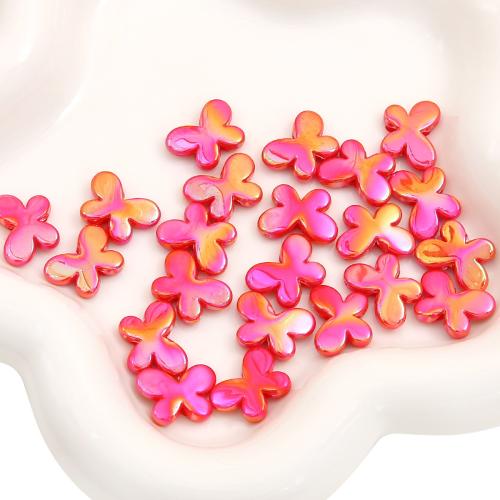 Akryl smykker perler, Butterfly, du kan DIY, flere farver til valg, 17x12mm, Hole:Ca. 1.5mm, 10pc'er/Bag, Solgt af Bag